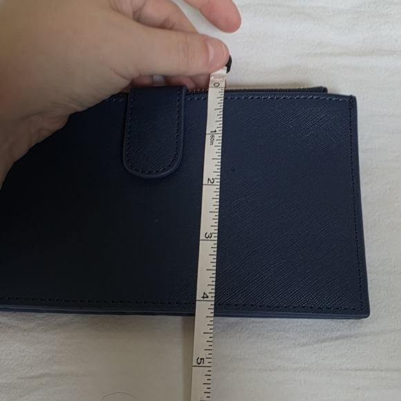 MAZE EXCLUSIVE Navy Blue Wallet with Gold Zipper NWT - Picture 11 of 11